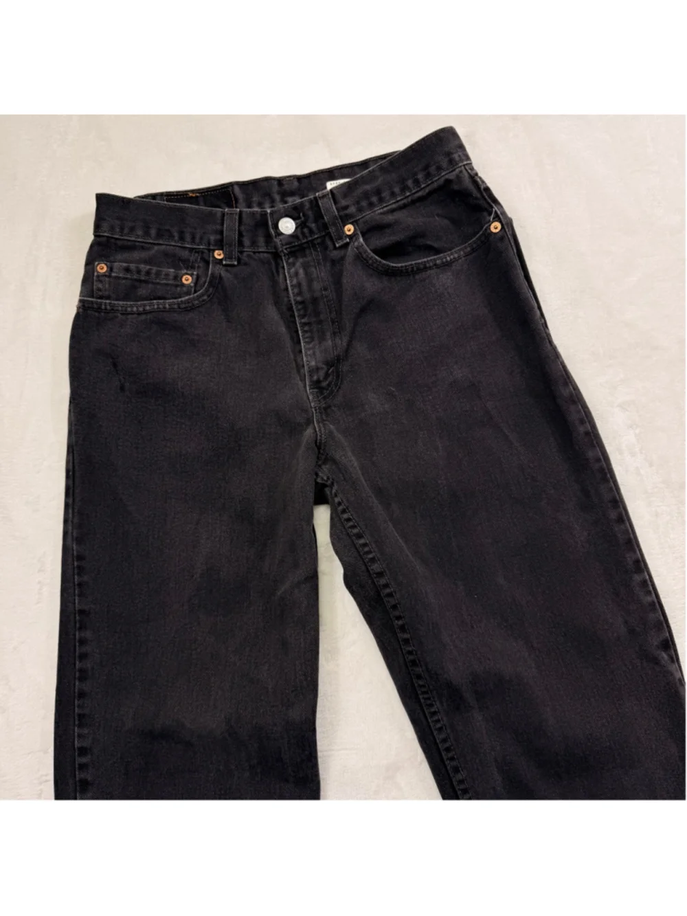 Men's Vintage Levi's 550 32x38 (Fits 30x36) Black Relaxed Fit Made In USA Black